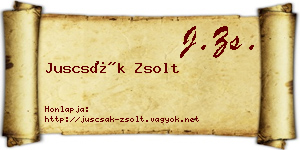 Juscsák Zsolt névjegykártya